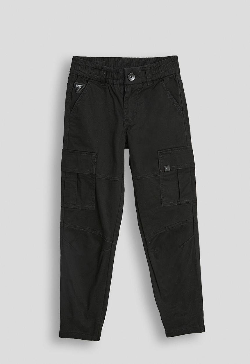 SOVIET - Boys Cotton Cargo Pants - Black