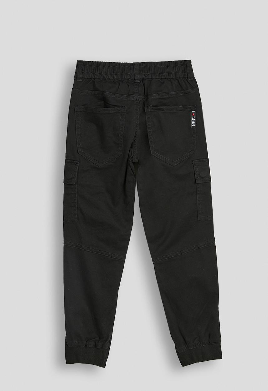 SOVIET - Boys Cotton Cargo Pants - Black