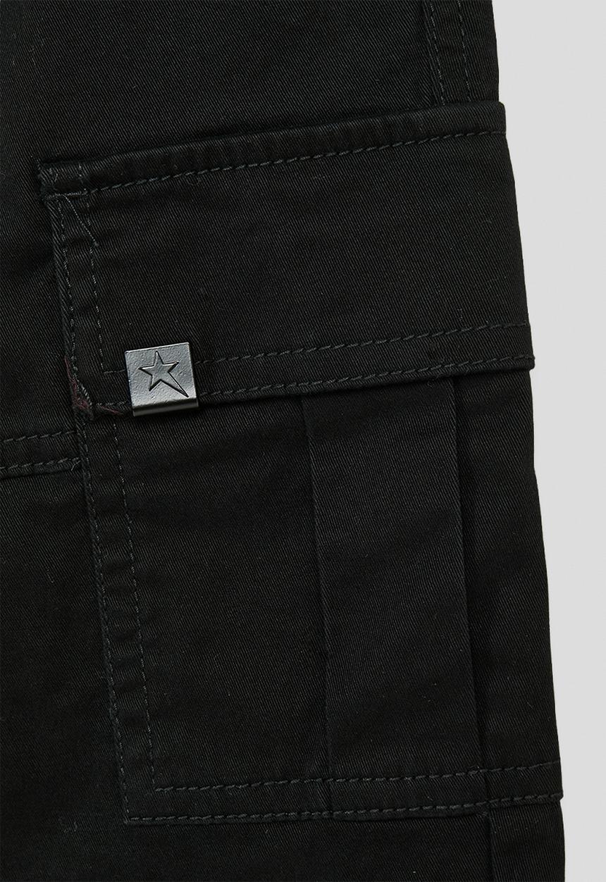 SOVIET - Boys Cotton Cargo Pants - Black