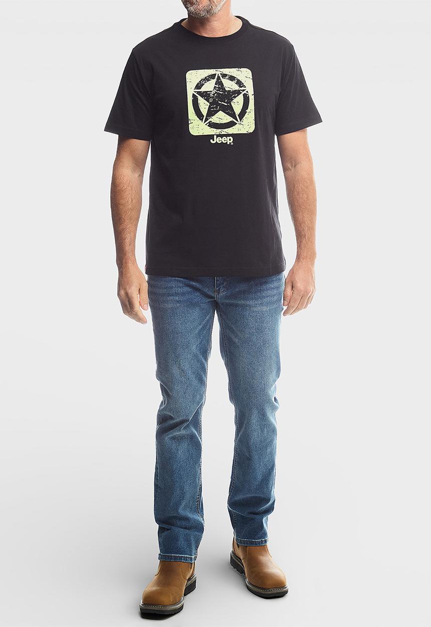 JEEP - Logo Star Tee - Black