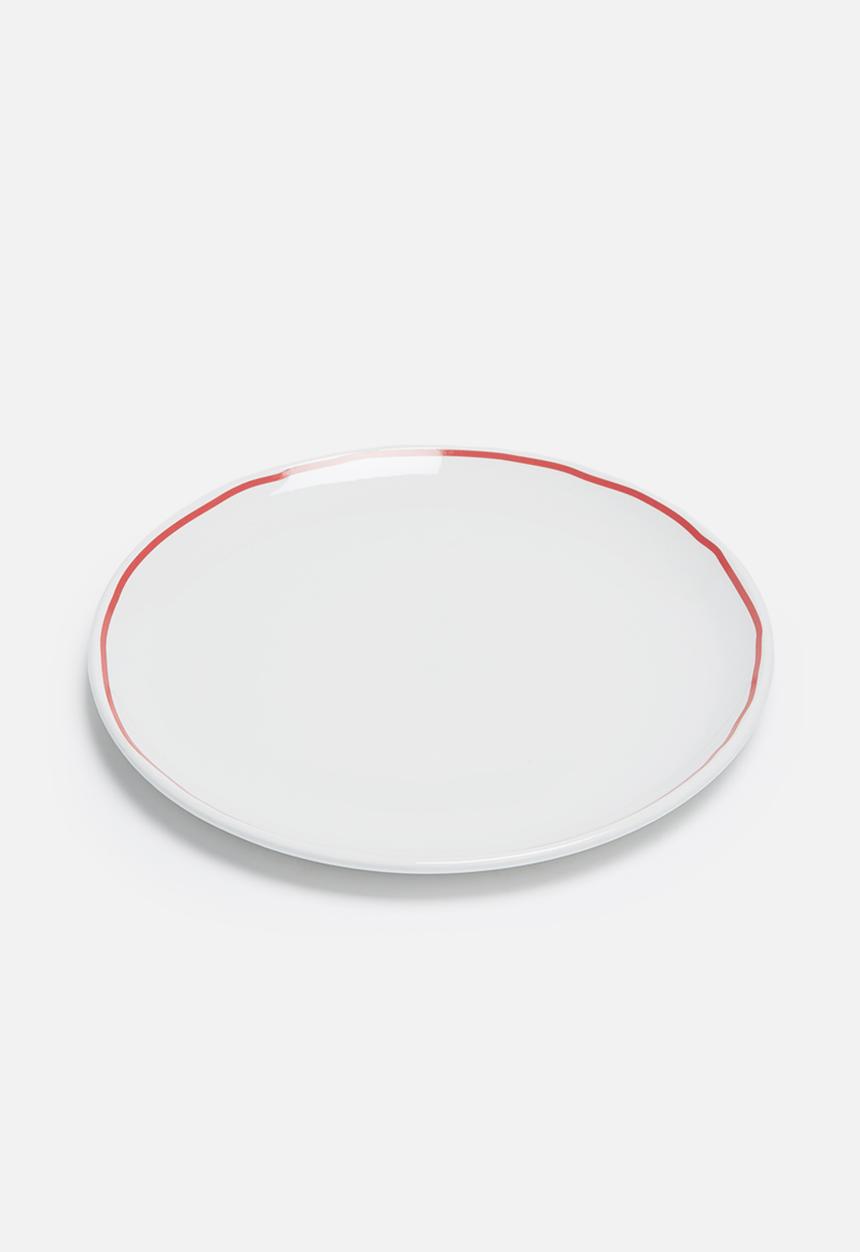 Sixth Floor - Red edge dinner plate set of 4