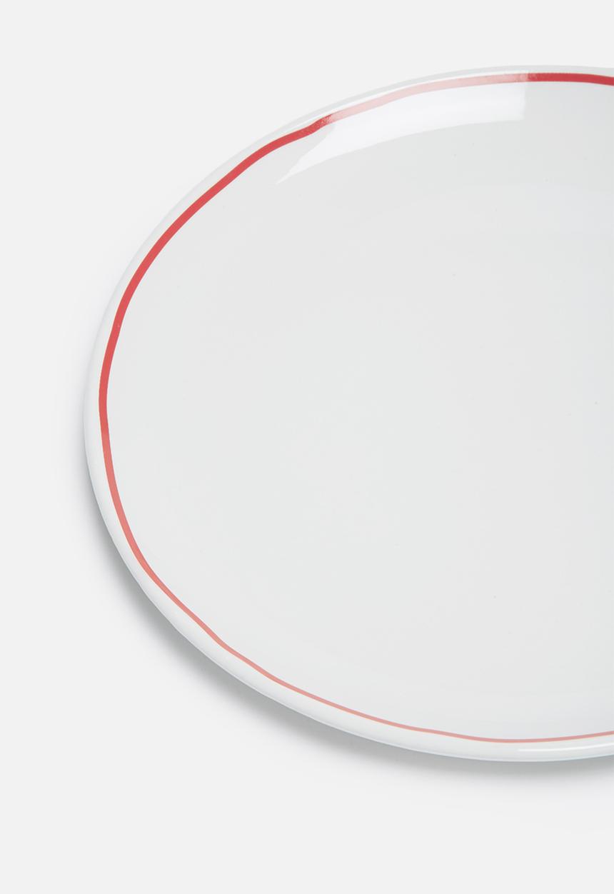 Sixth Floor - Red edge dinner plate set of 4