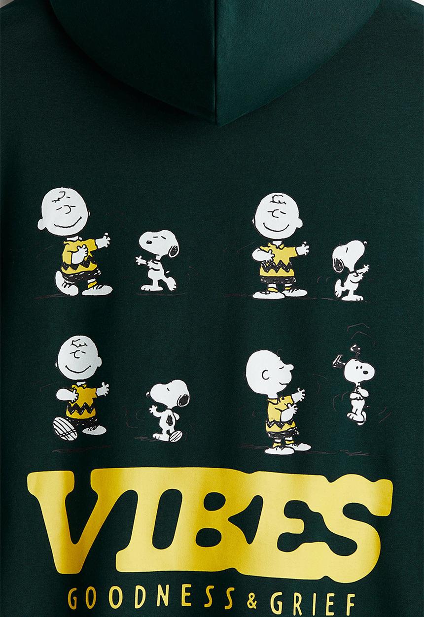 H&M - Regular fit hoodie - green/snoopy