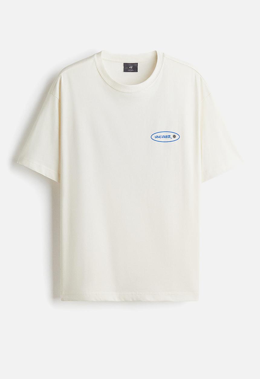 Loose fit printed t-shirt - white/uncover - 0967955168
