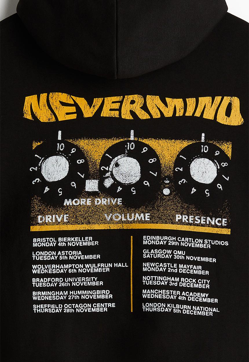 H&M - Loose fit hoodie - black/nirvana