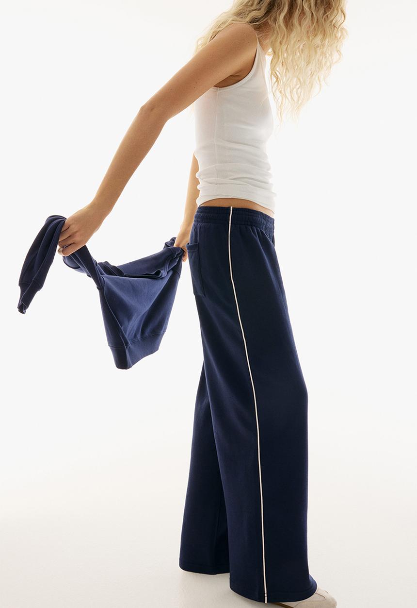 H&M - Wide joggers - navy blue