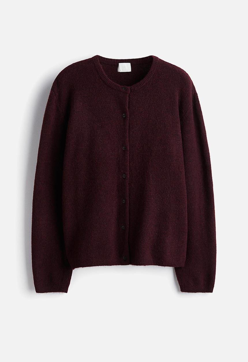 H&M - Loose-fit cardigan - burgundy