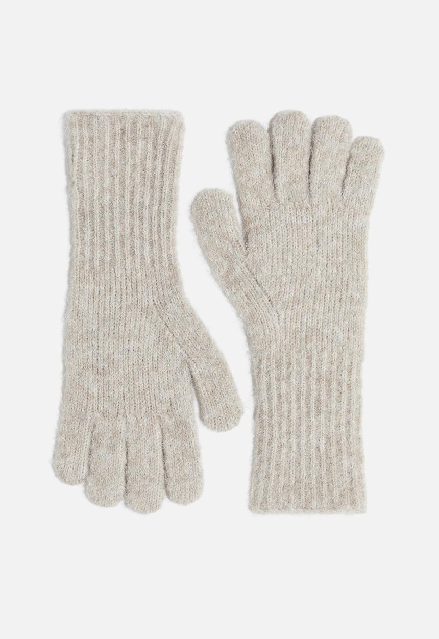 H&M - Knitted gloves - light beige marl