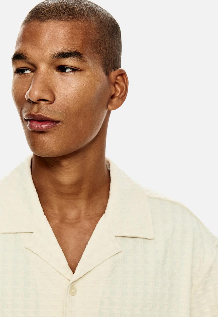 H&M - Loose fit resort shirt - light beige