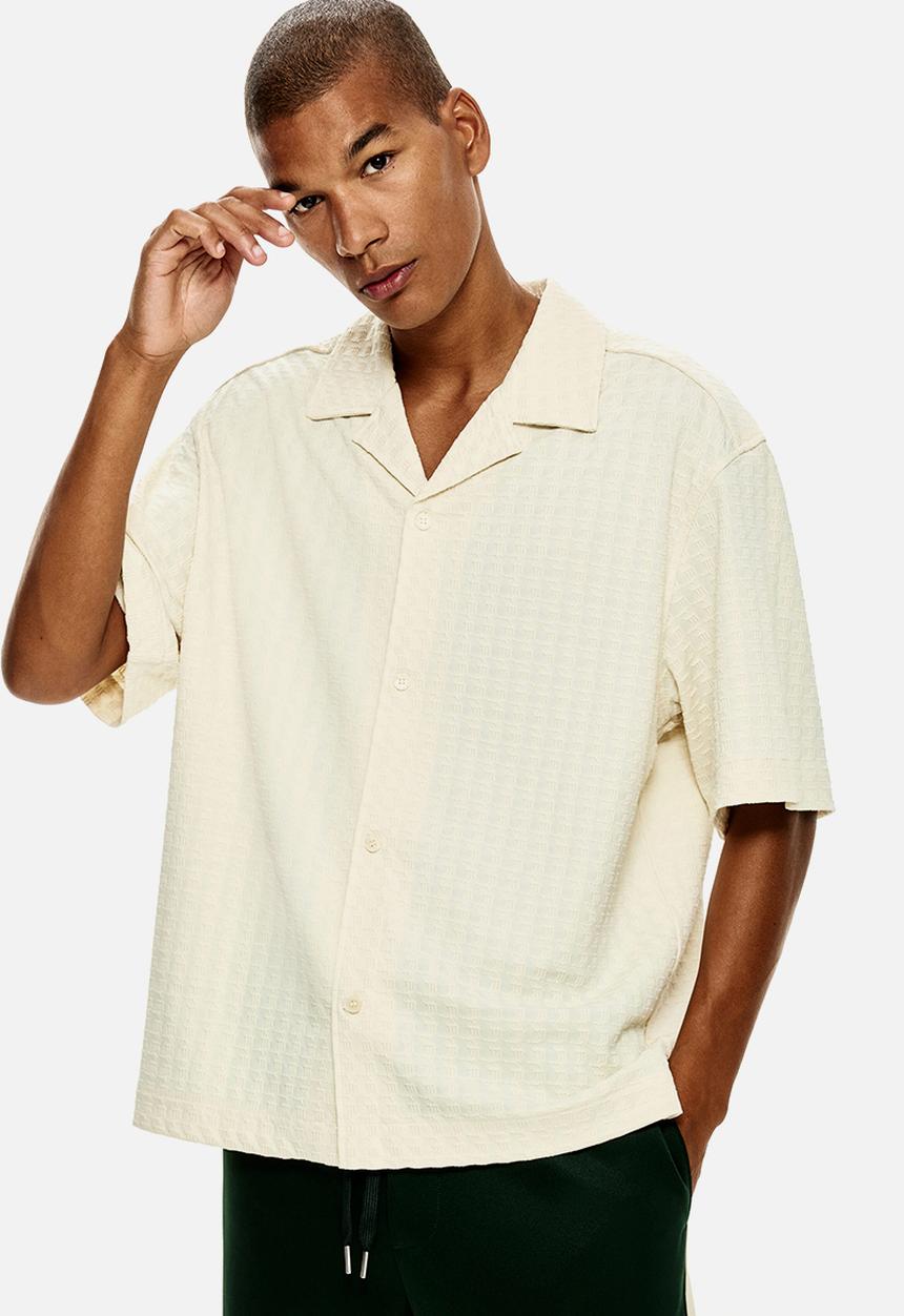 H&M - Loose fit resort shirt - light beige