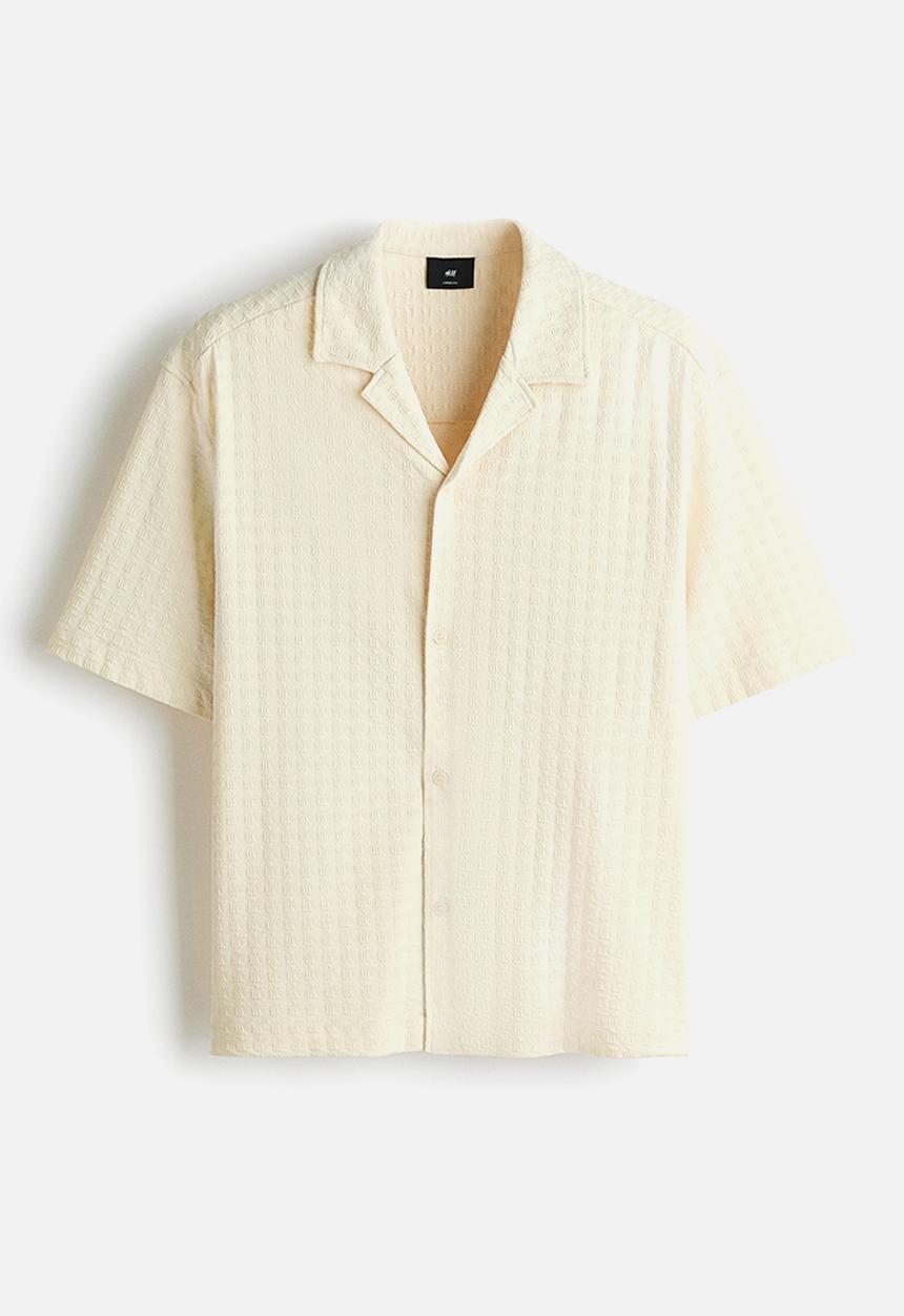 H&M - Loose fit resort shirt - light beige