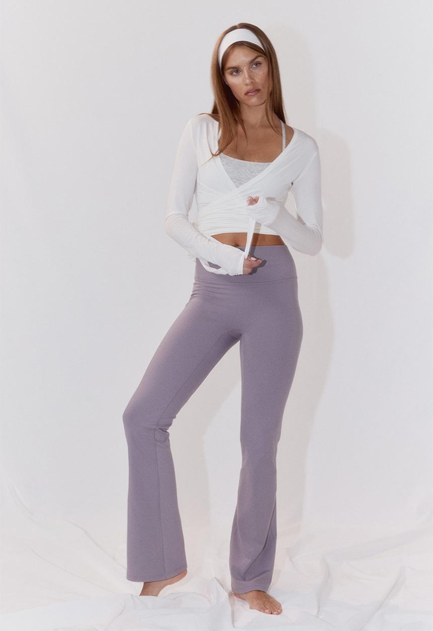 Flared sports leggings with softmove? - frosty lilac - 1276797012