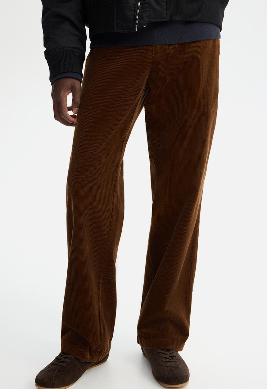 H&M - Relaxed fit corduroy trousers - dark brown