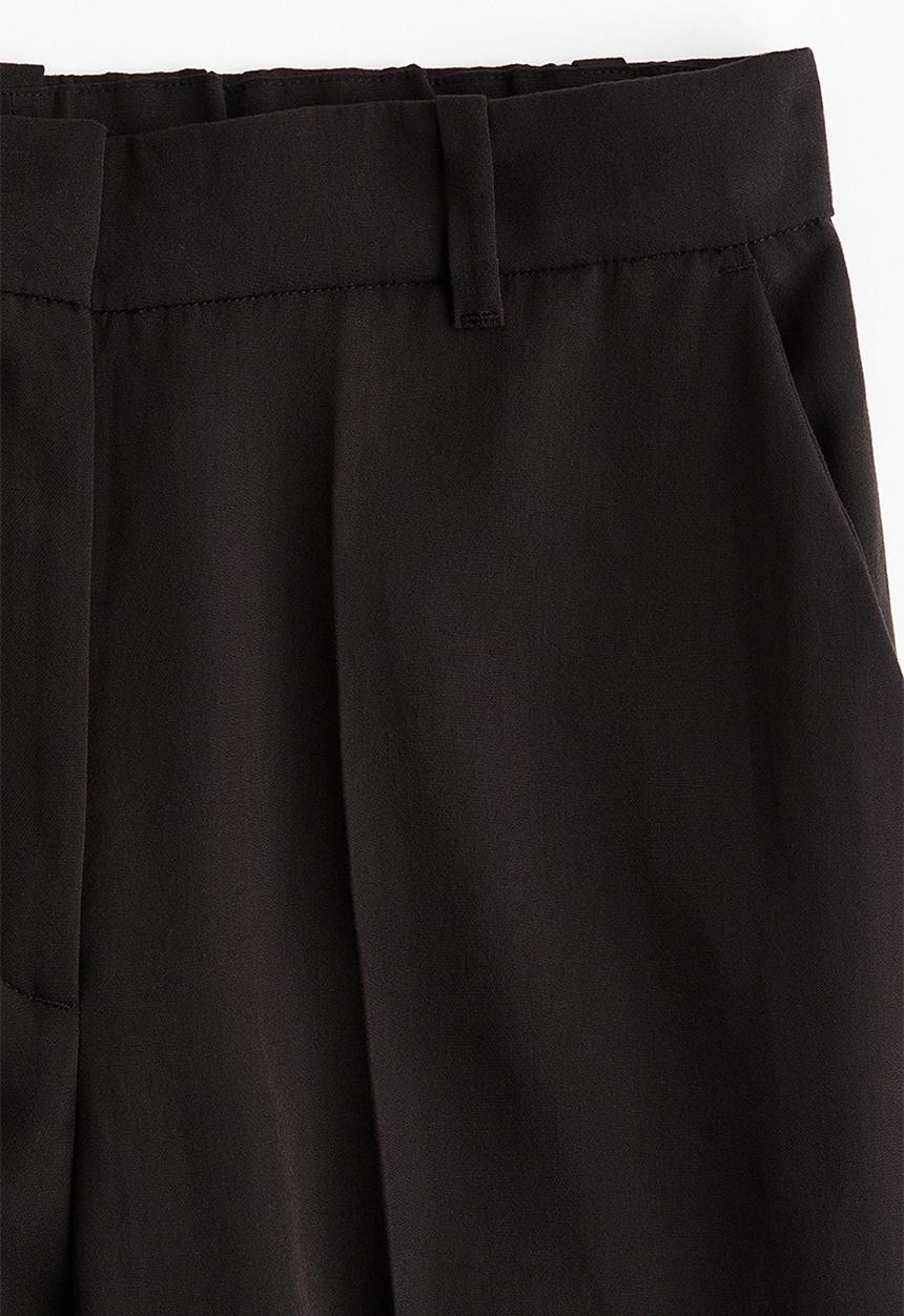H&M - Wide ankle-length trousers - black