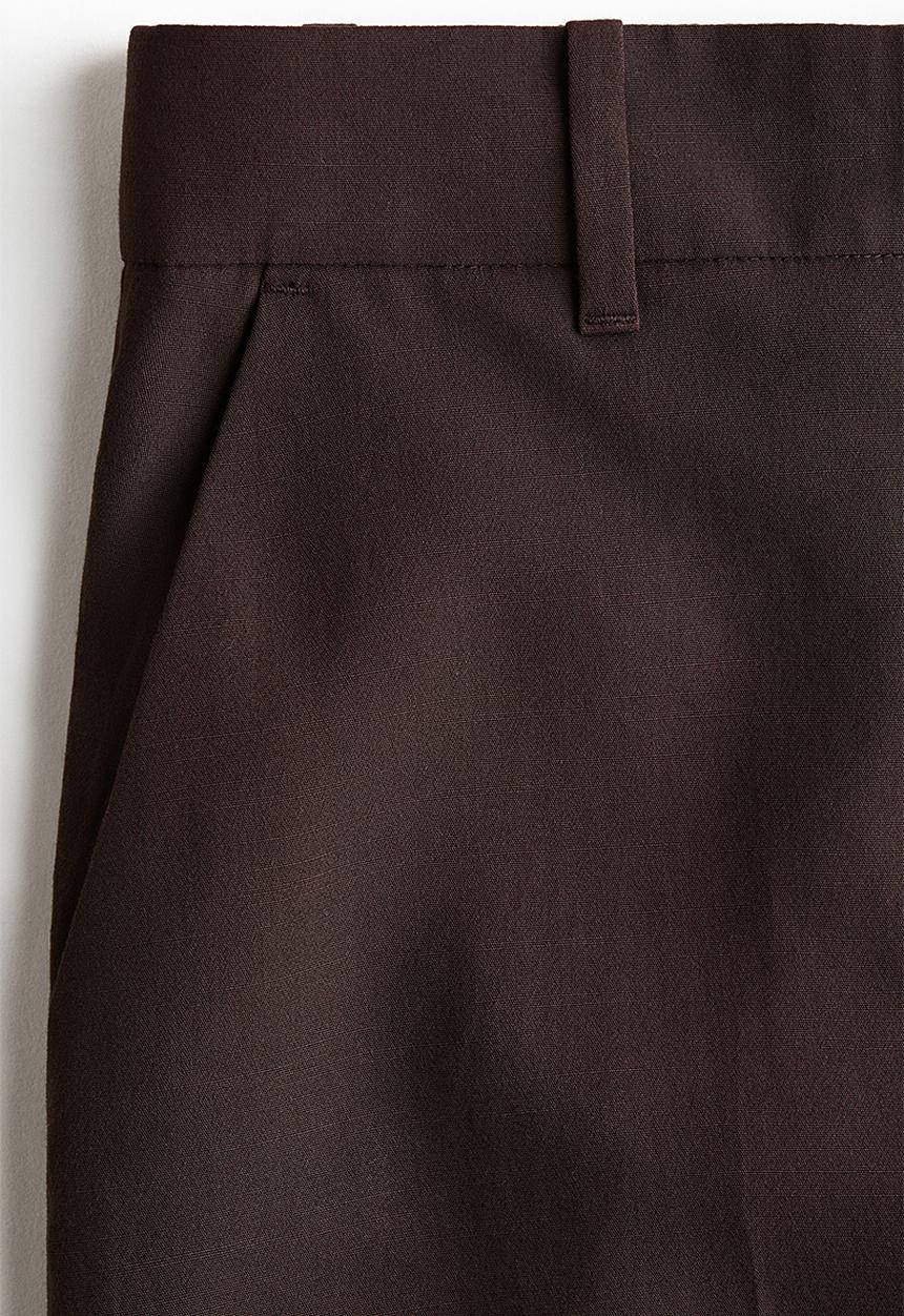 H&M - Wide ankle-length trousers - dark brown