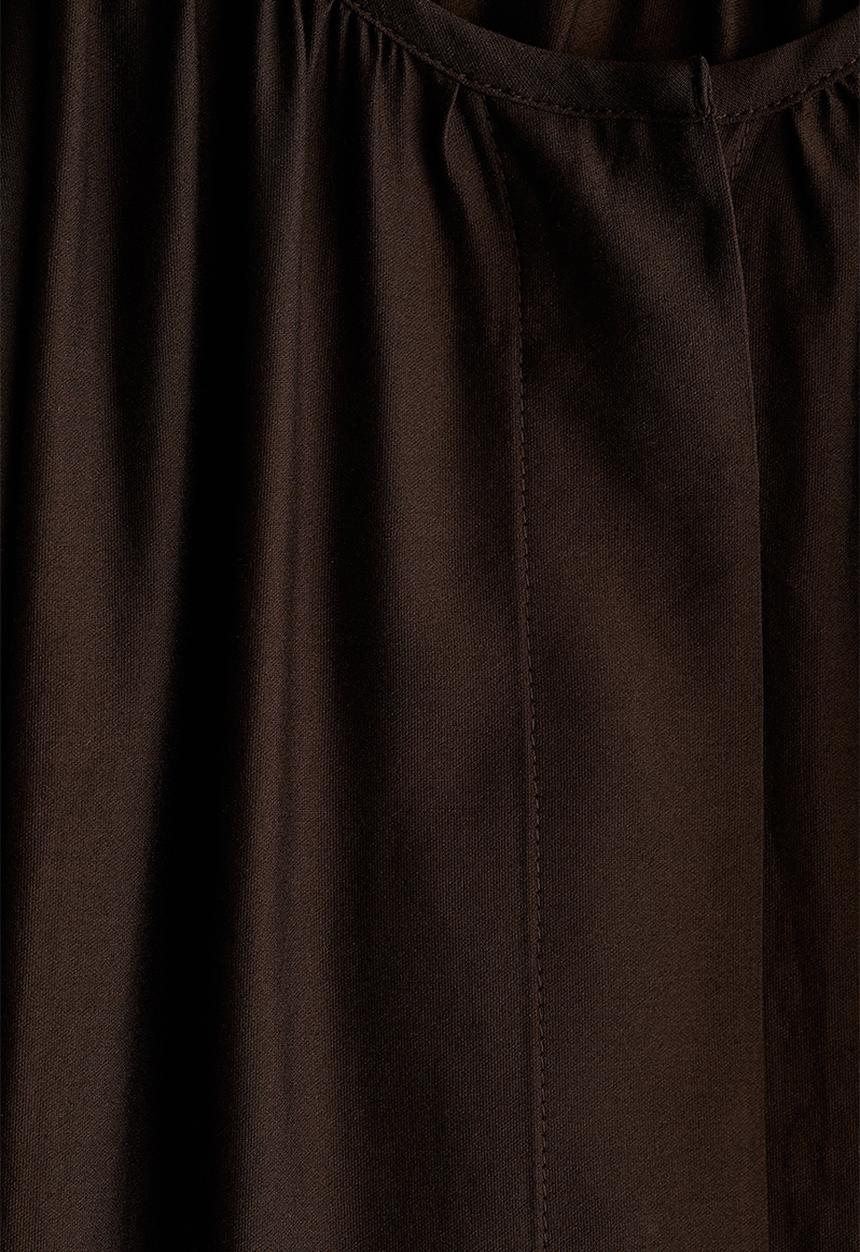 H&M - Balloon-sleeved blouse - dark brown