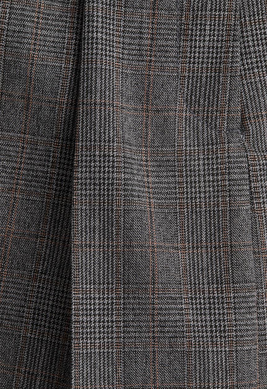 H&M - Pleated skort - dark grey/checked