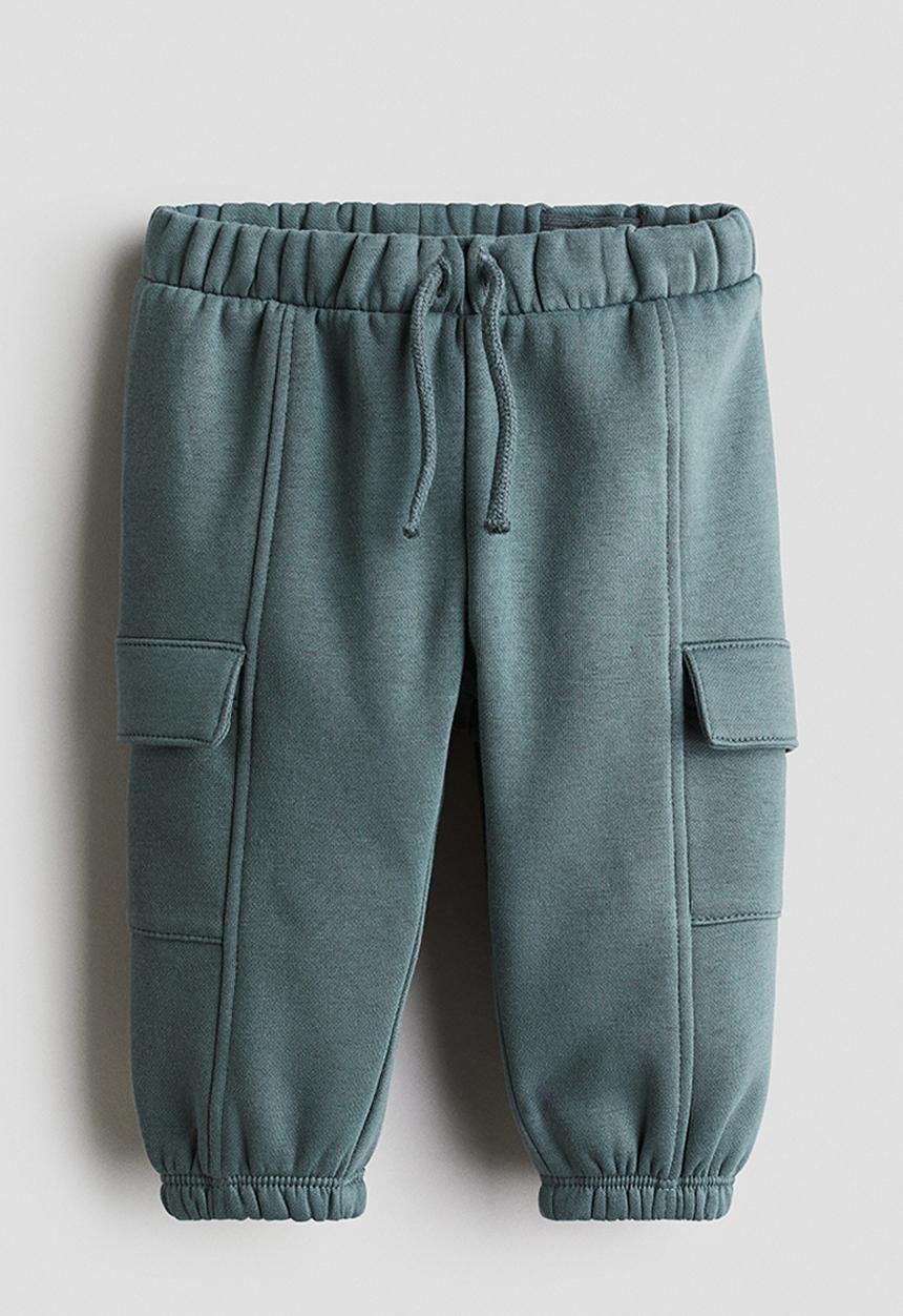 H&M - Brushed-inside cargo joggers - dark turquoise