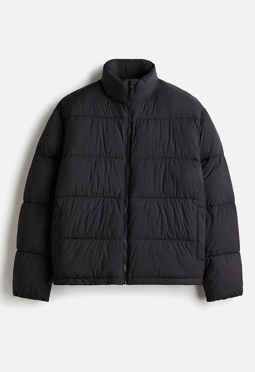 Water-repellent puffer jacket - black - 1293076001