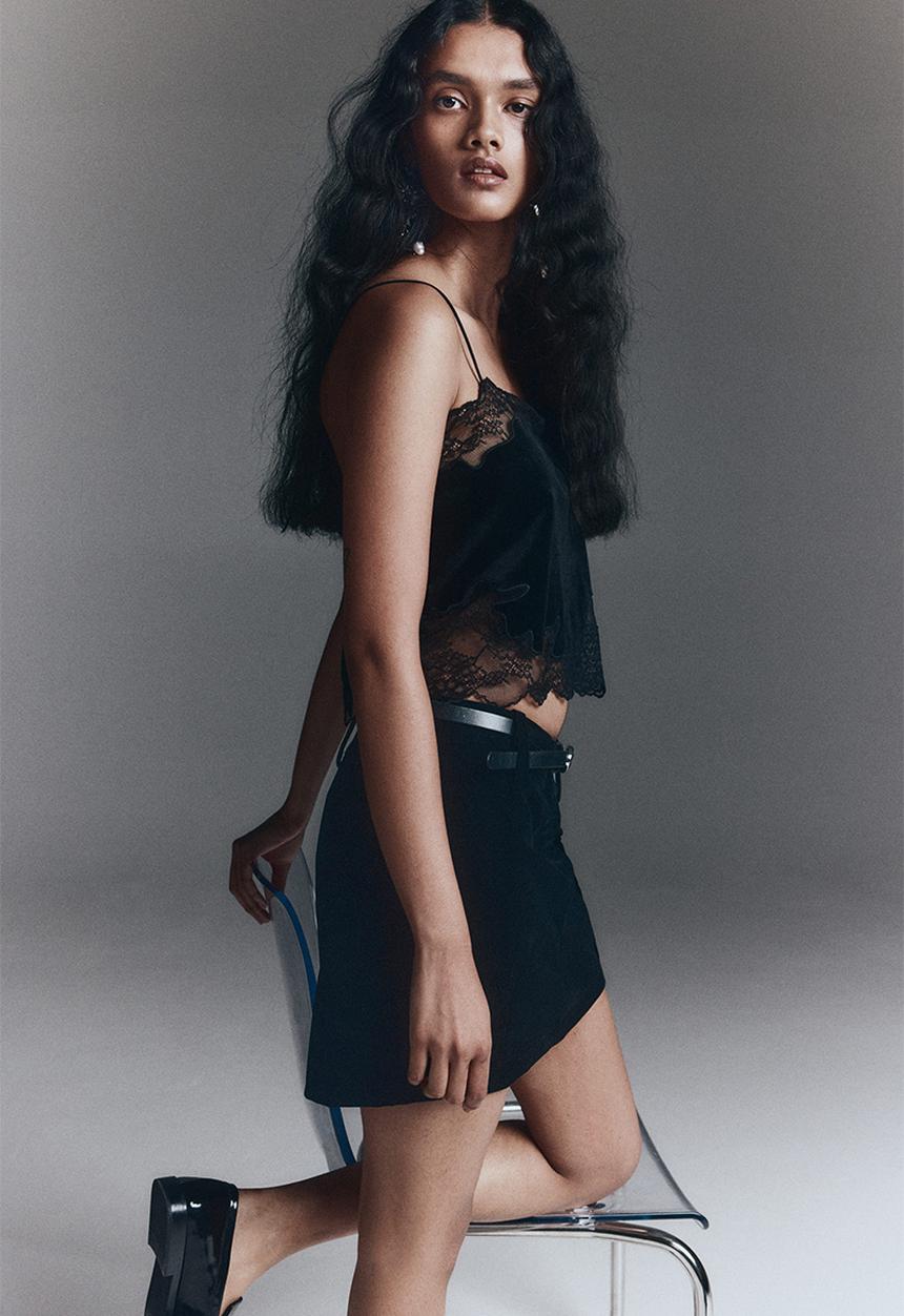 H&M - Mini skirt - black