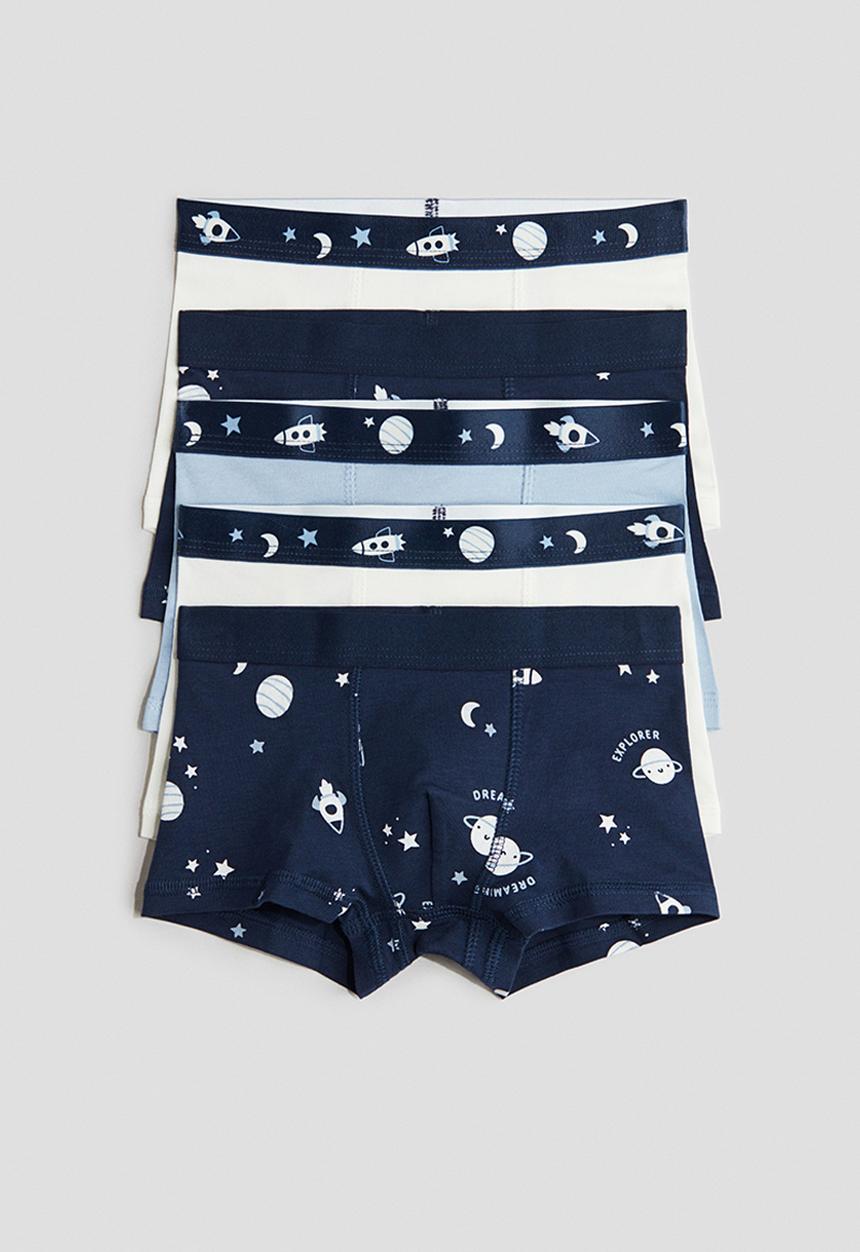H&M - 5-pack cotton trunks - navy blue/space
