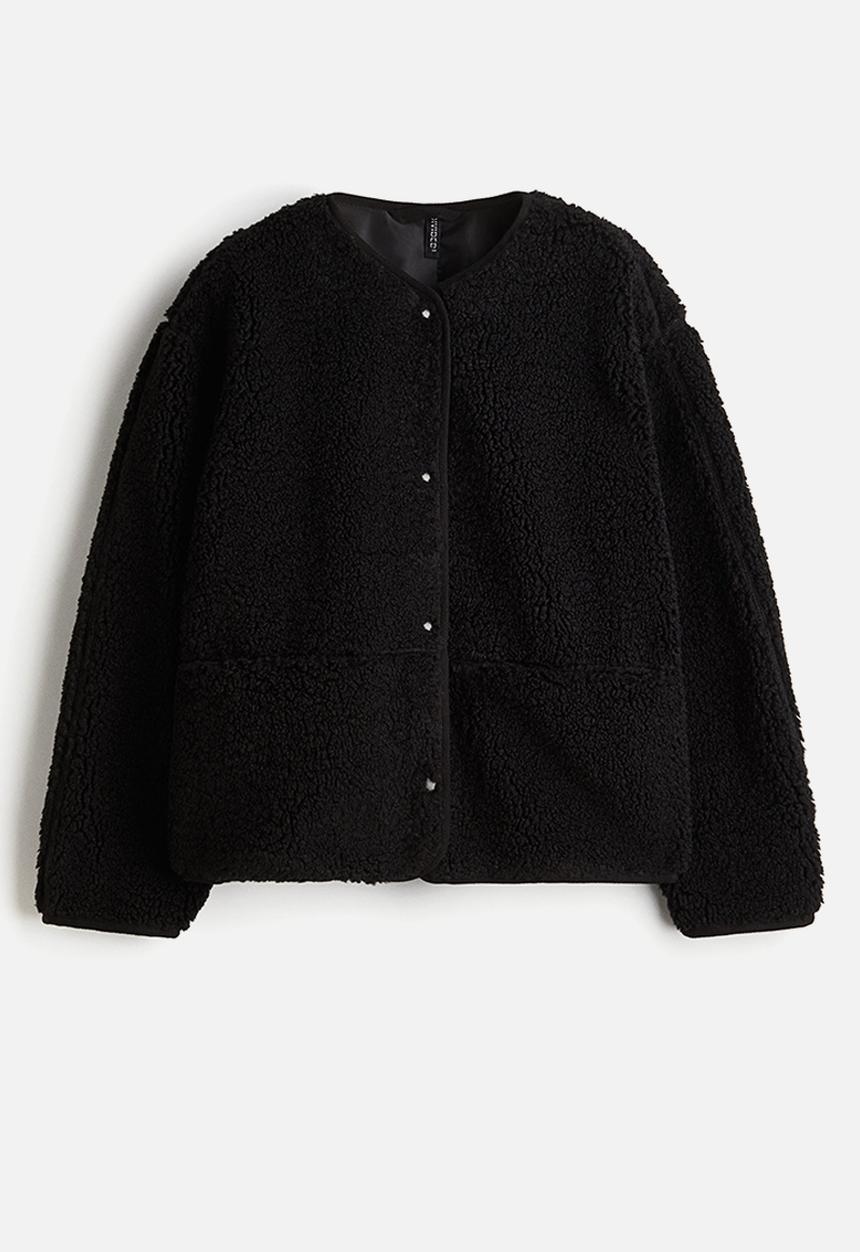H&M - Teddy jacket - black