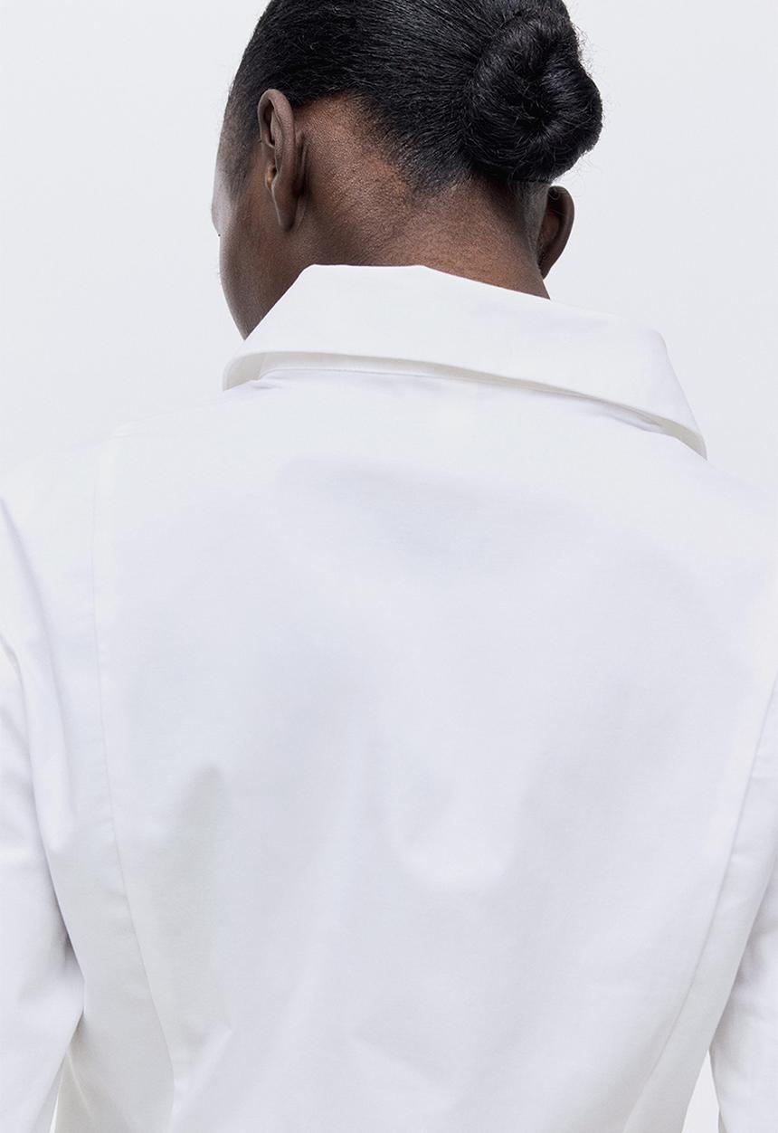 H&M - Fitted cotton shirt - white