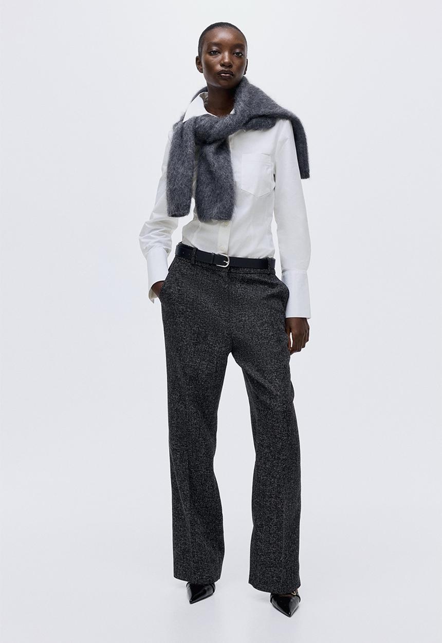 H&M - Fitted cotton shirt - white