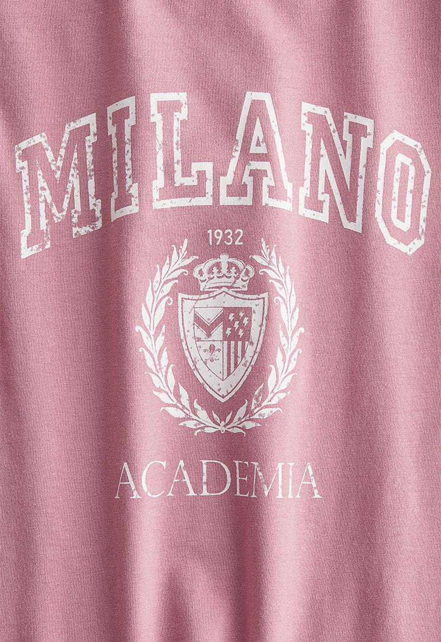 H&M - Fitted cotton T-shirt - pink/milano