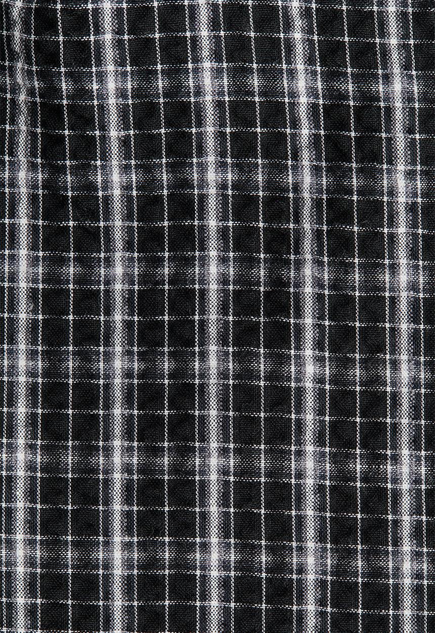 H&M - Drawstring trousers - black/checked