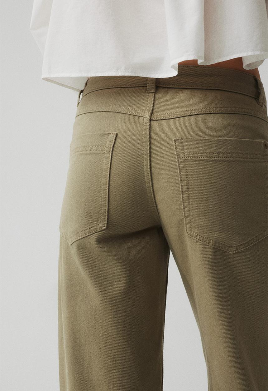 H&M - Cotton twill trousers - khaki green