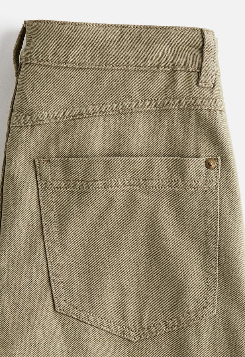 H&M - Cotton twill trousers - khaki green