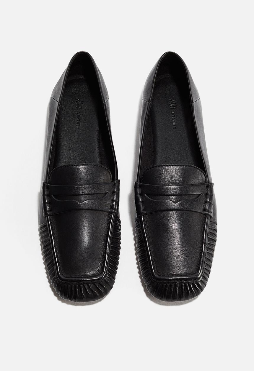 H&M - Leather loafers - black