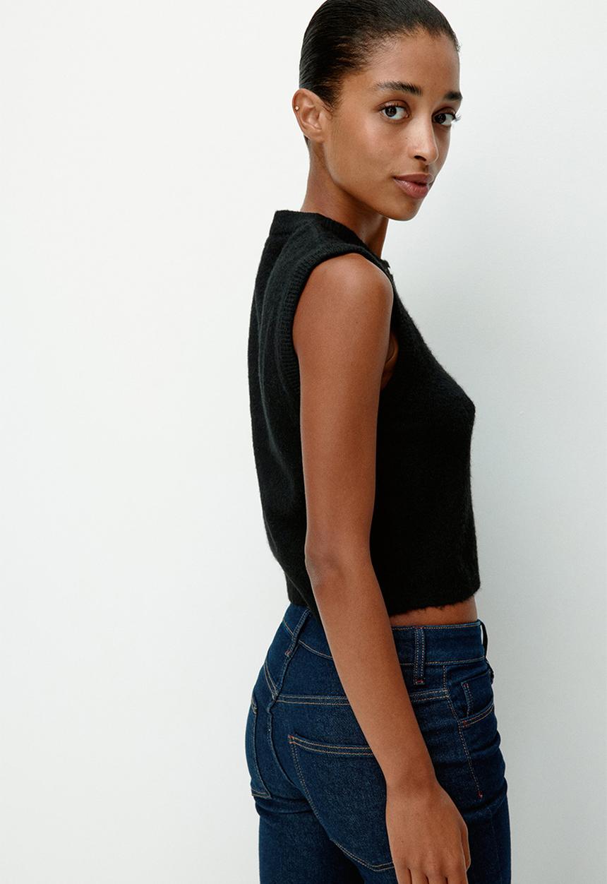 H&M - Knitted waistcoat - black