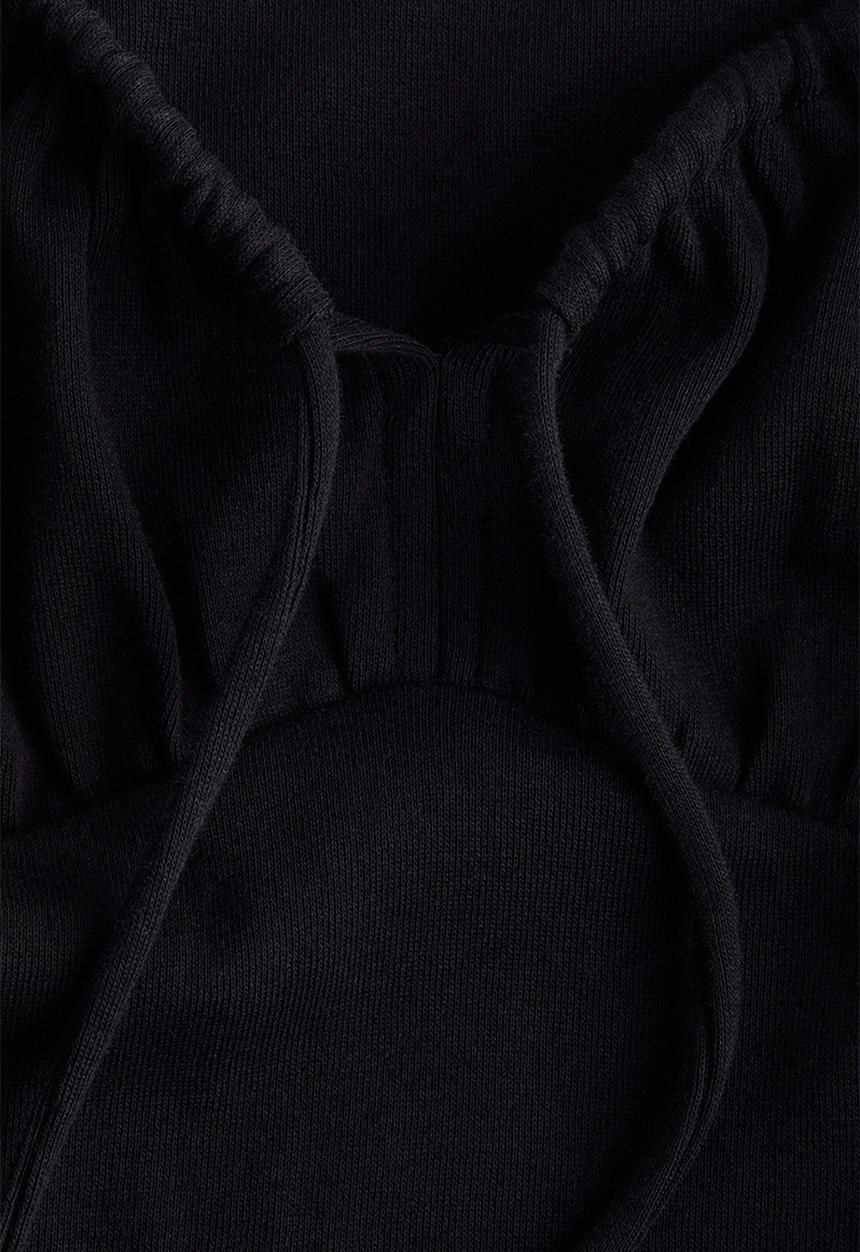H&M - Drawstring-detail top - black