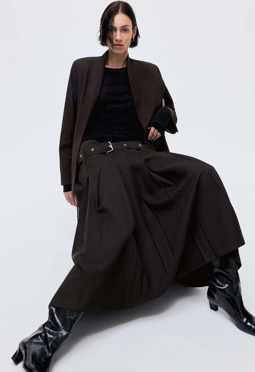 H&M - Belted blazer - dark brown