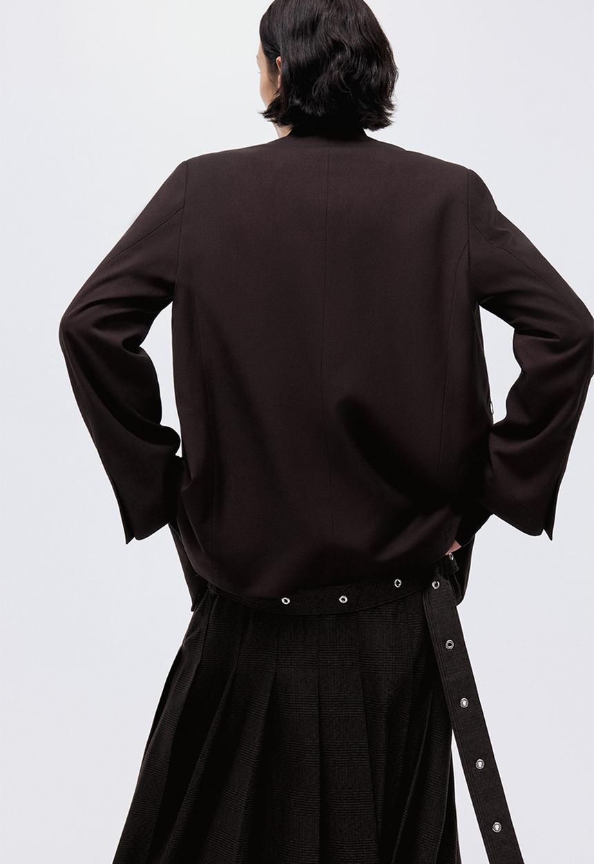 H&M - Belted blazer - dark brown