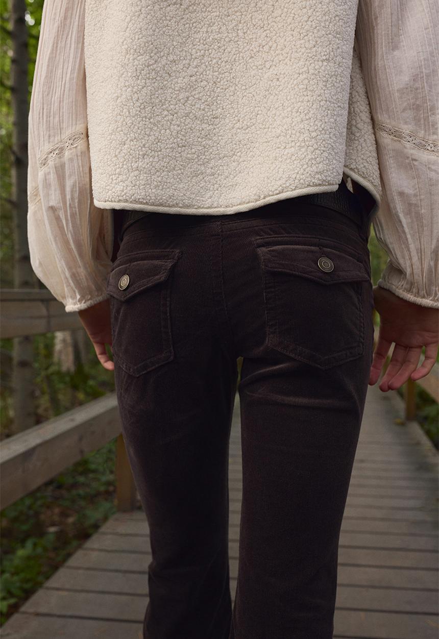 H&M - Flared corduroy trousers - dark brown