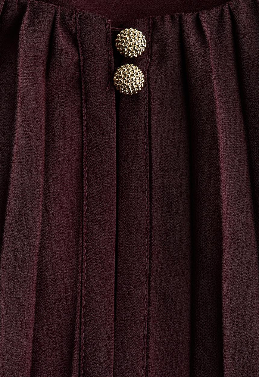 H&M - Pleated dress - burgundy