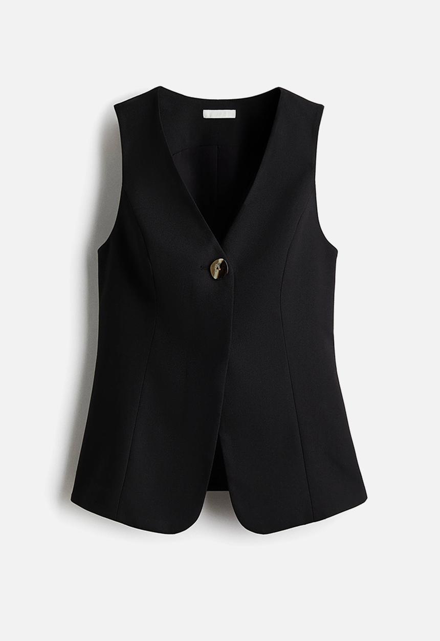 H&M - V-neck waistcoat - black