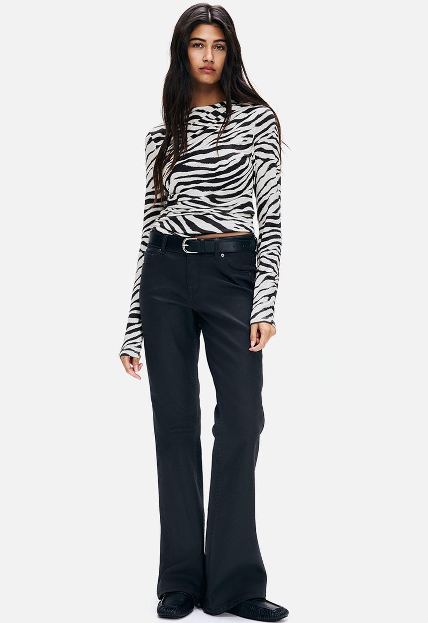 H&M - Draped top - white/zebra print