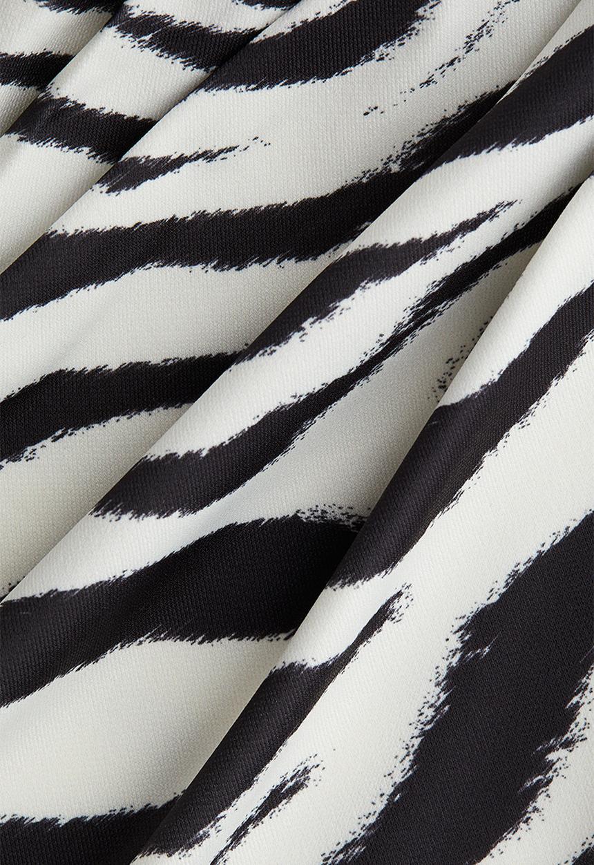 H&M - Draped top - white/zebra print