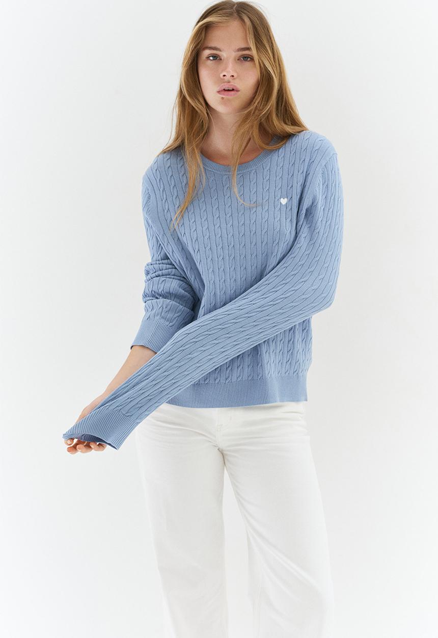 H&M - Cable-knit jumper - blue