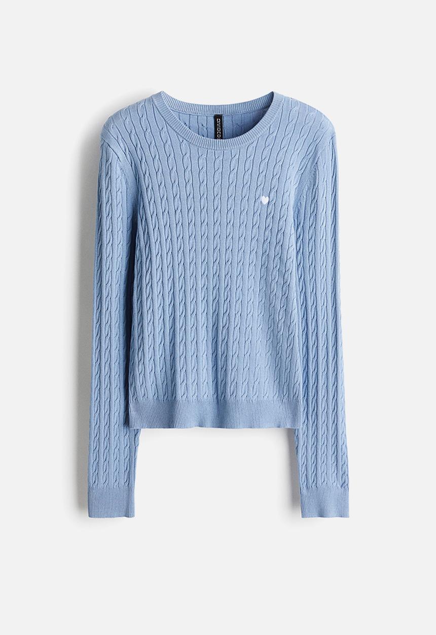 H&M - Cable-knit jumper - blue