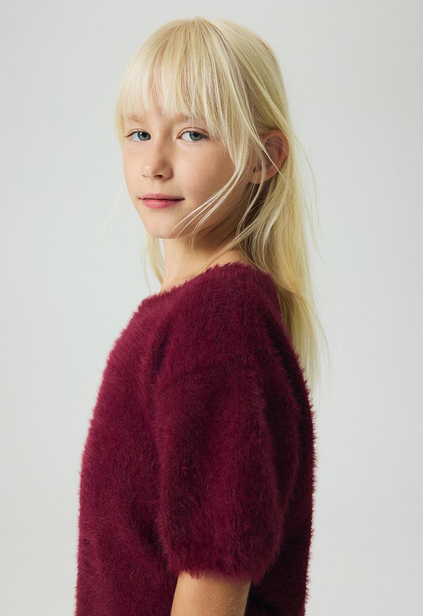 H&M - 2-Piece fluffy-knit set - dark red
