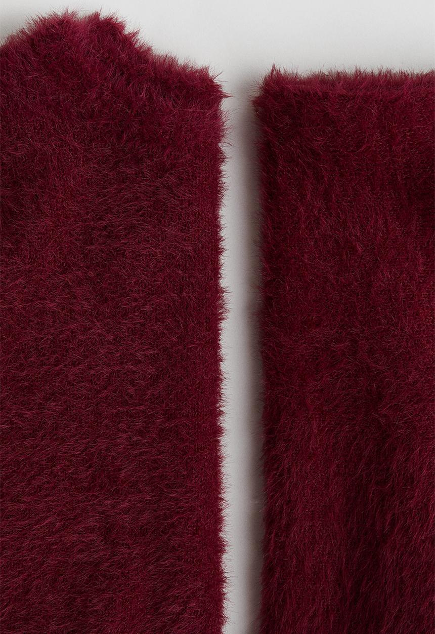 H&M - 2-Piece fluffy-knit set - dark red