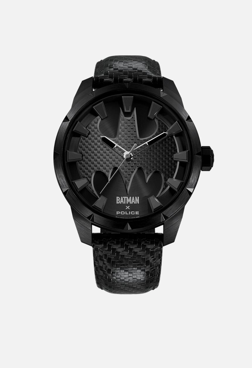 Police - Bat Ip Case Black Dial Blk Leather Strp +Box - Black