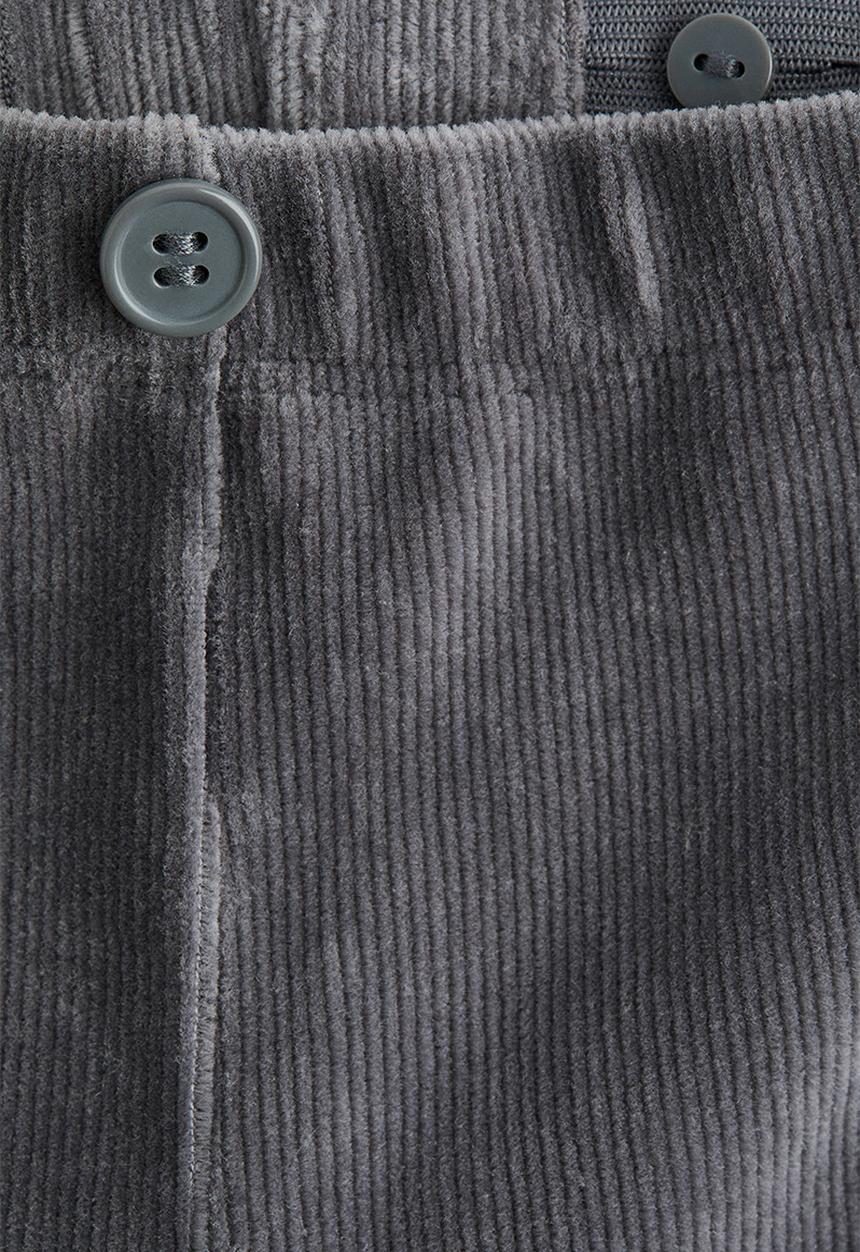 H&M - Ribbed velour leggings - grey