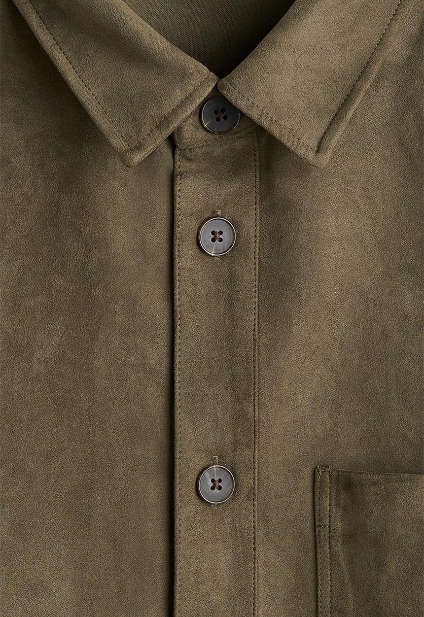H&M - Regular fit overshirt - dark khaki green