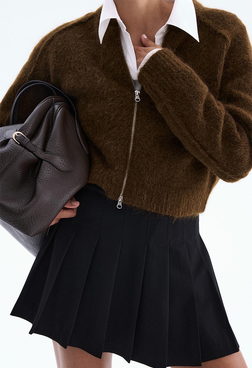 H&M - Pleated mini skirt - black